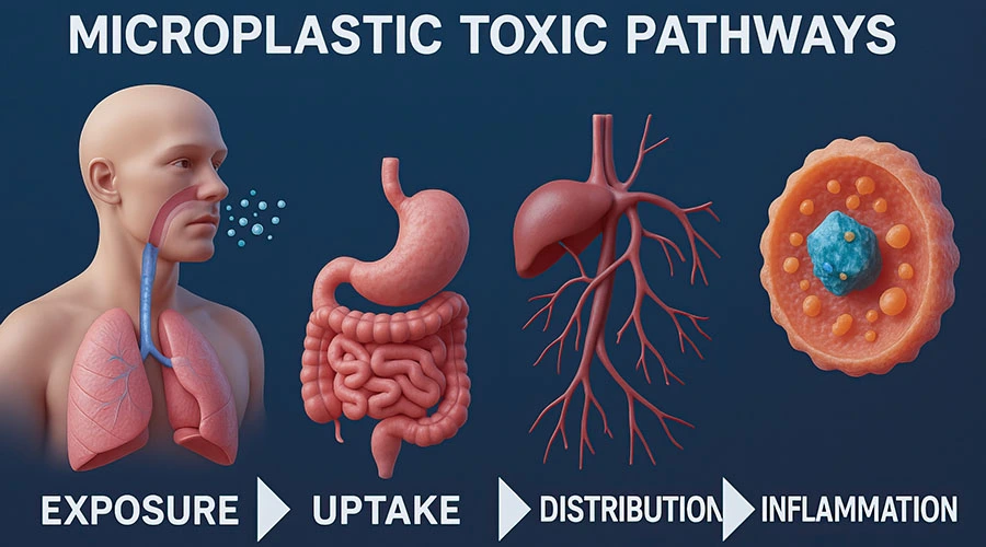 Diagram showing gut microbiota and systemic inflammation pathways
