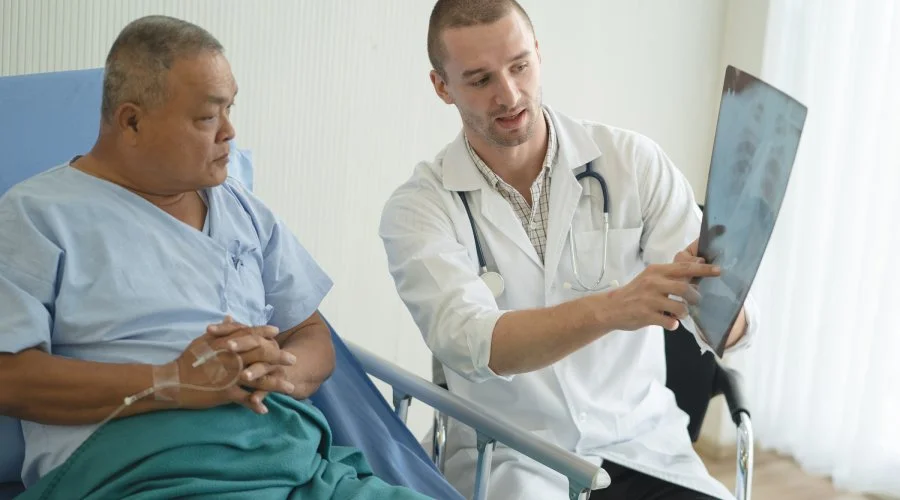   Woman in peaceful consultation receiving integrative cancer support therapy with holistic wellness elements