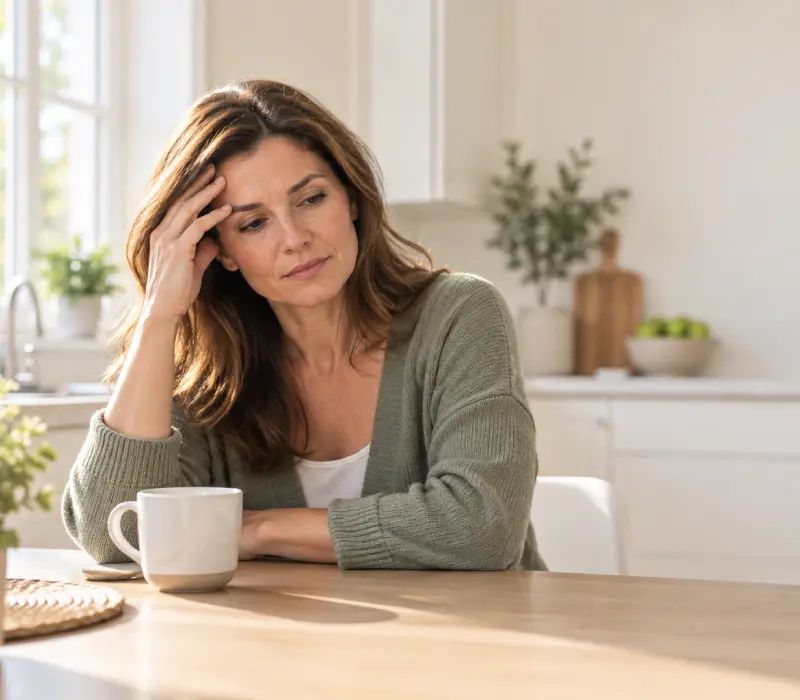Physician discussing women’s hormone imbalance treatment with patient.