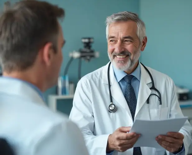 Woman discussing low libido concerns during a medical consultation.