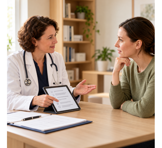 Consultation with a clinician about mistletoe therapy